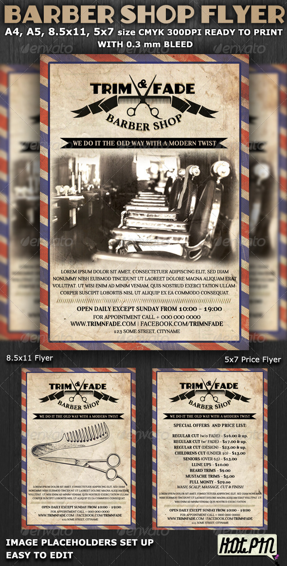 Barber Shop Flyer Template - Commerce Flyers