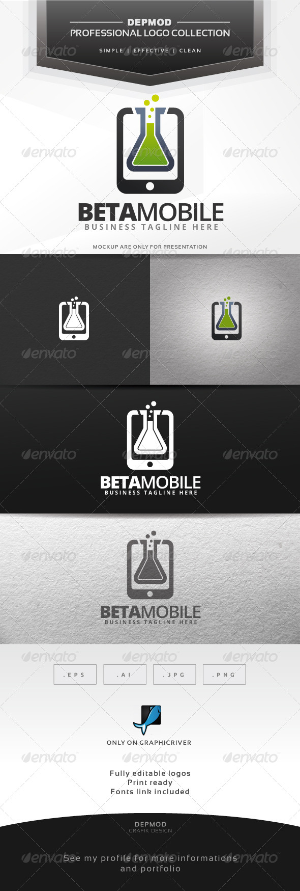 Beta Mobile Logo - Symbols Logo Templates