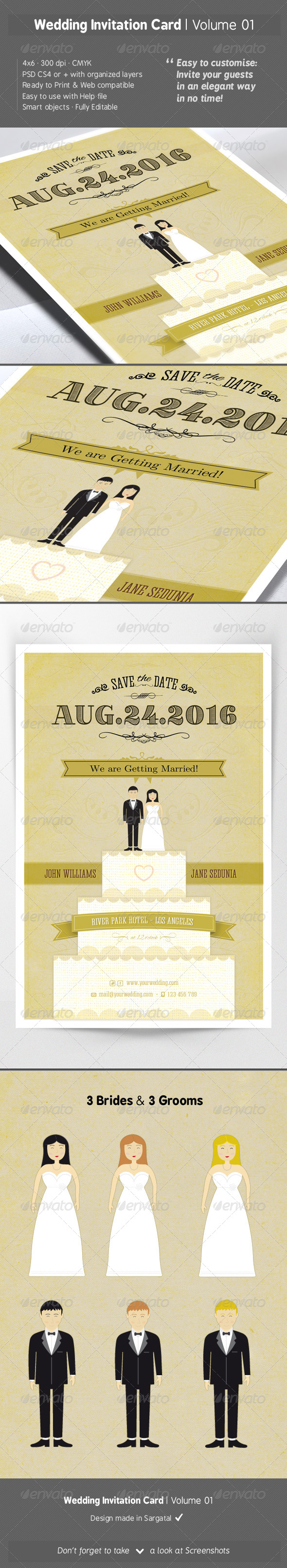 Wedding Invitation Card - Volume 01 - Weddings Cards & Invites