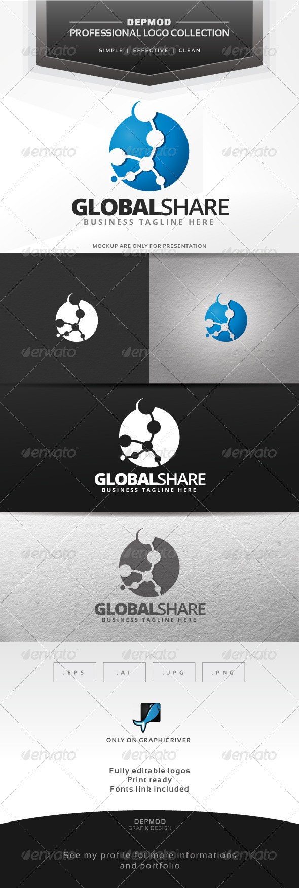 Global Share Logo - Abstract Logo Templates
