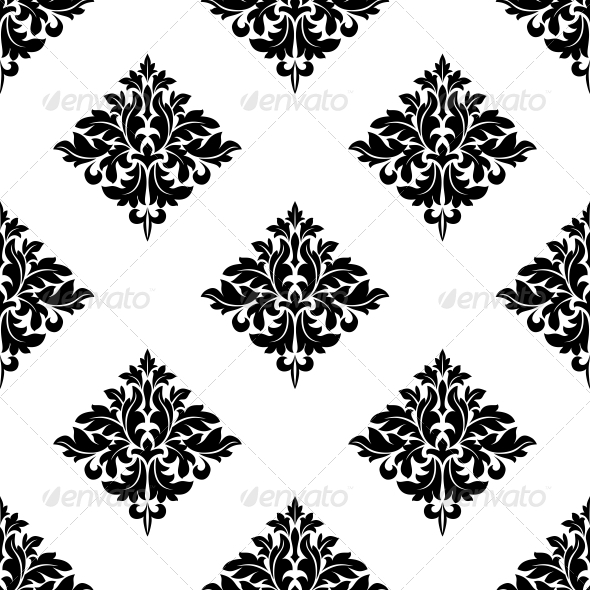 Diamond Shaped Seamless Arabesque Pattern - Patterns Decorative