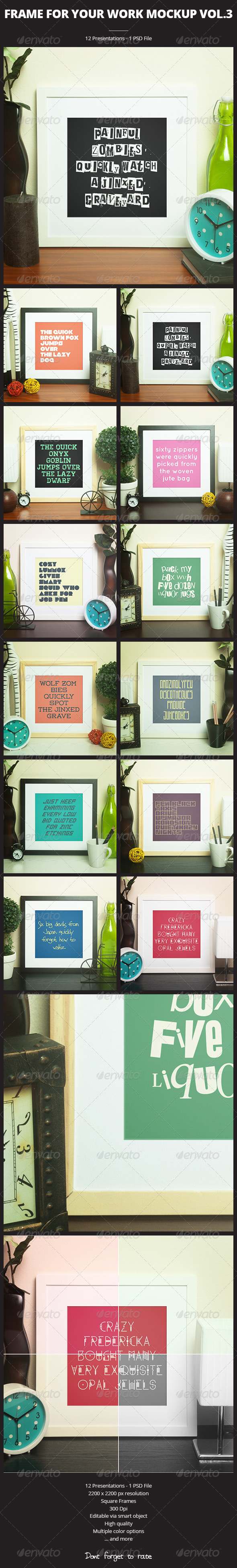 Frame For Your Work vol.3 - Print Product Mock-Ups