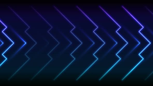 Cyan And Violet Abstract Neon Arrows