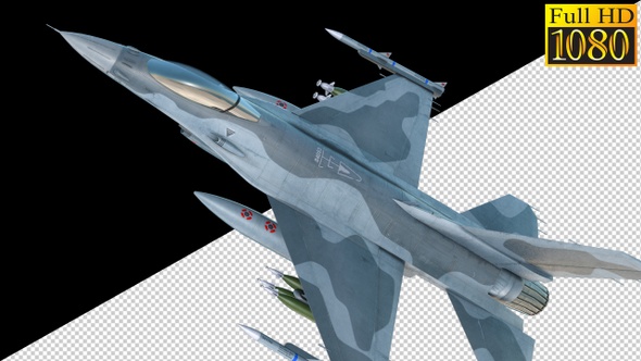 Combat Jet Fighter On Alpha Channel Loops V1 alt