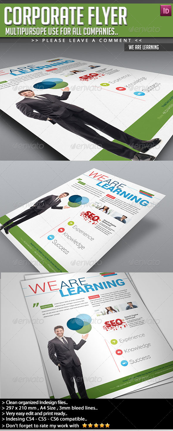Corporate Flyer - We Are Learning - Corporate Flyers