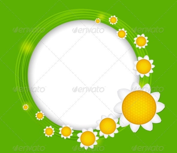 Abstract Background with Frame and Flowers - Flowers & Plants Nature