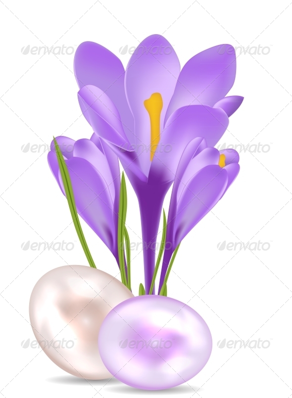 Easter Eggs Card with Flowers - Flowers & Plants Nature
