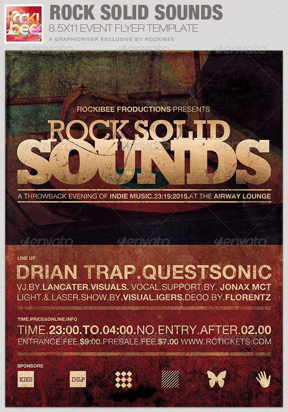 Rock Solid Sounds Event Flyer Template - Events Flyers