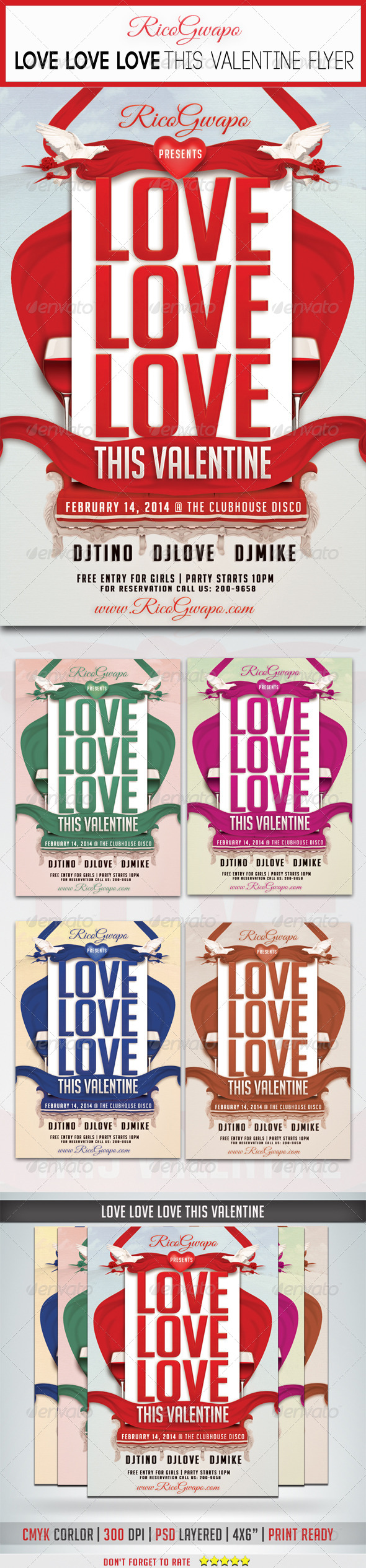 Love Love Love This Valentine Flyer Template