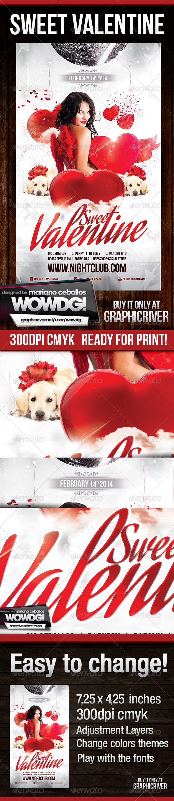 Sweet Valentine - Flyers Print Templates