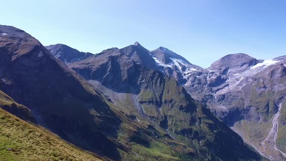 Fantastic Aerial View of Grossglockner Mountains in Austria alt