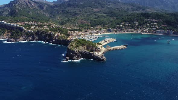 Flight Over Porte De Soller, Palma Mallorca, Spain