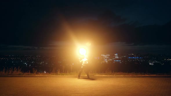 Young Blond Male Breathes Out Fire Makes Fireball, Tries To Do It Again, Something Does Not Work Out alt