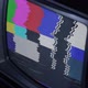 An Old Television Set with Color Bars and Bad Signal. - VideoHive Item for Sale