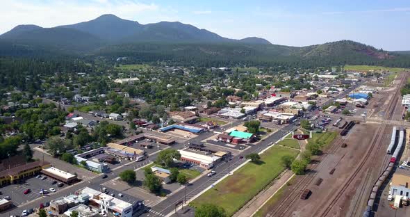 Aerial view of the Williams city in Arizona alt