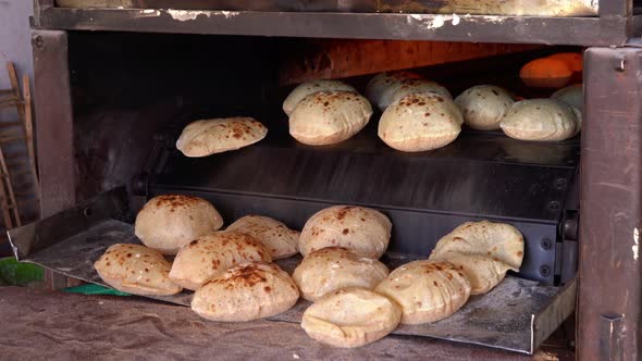 Making Egyptian Bread Aish Baladi