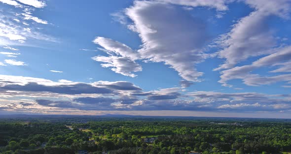 Beautiful Clouds Over the Valley in Scenic Town in Inman SC of Near Forest alt