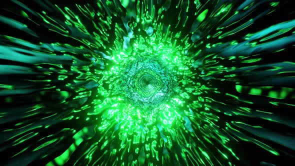 Green Liquid Tunnel Vj Loop Background 4K alt