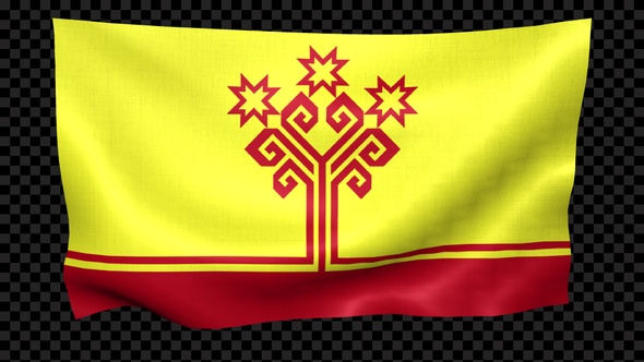 Chuvashia Flag Waving Looped alt