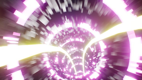Background Tunnel With Glow Loop Motion