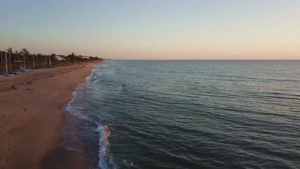A really cool twisting shot of Delray Beach and the morning sunrise. alt