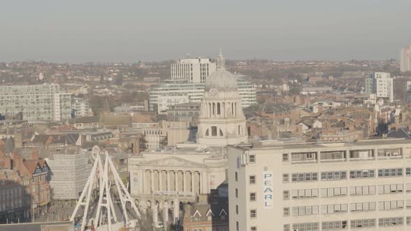 Aerial view of the Exchange Arcade in Nottingham United Kingdom alt