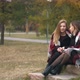 Two Girls in Autumn Park - VideoHive Item for Sale