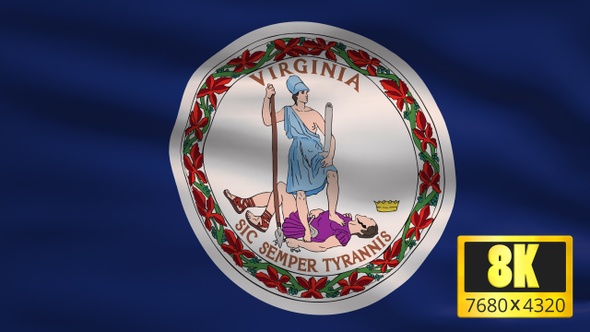 8K Virginia State Flag Background alt