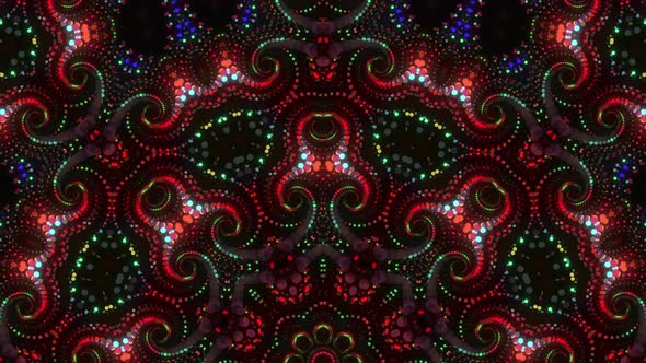 Psychedelic Swirls Kaleidoscope Particles