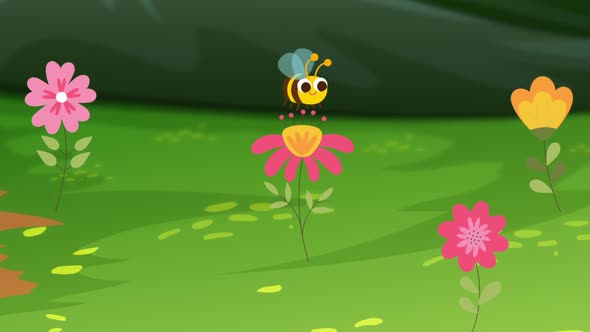 Bee Sits On A Flower