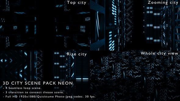 3D City Scene Pack Neon