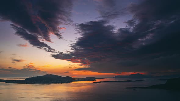 4K Alesund, Norway Amazing Natural Bright Dramatic Sky