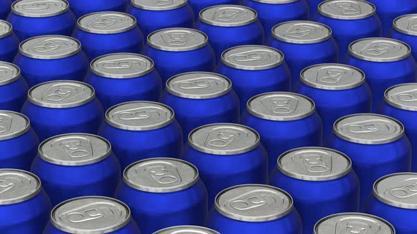 Endless Blue Aluminum 3D Soda Cans
