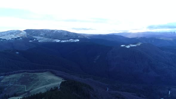 Beautiful View Of Winter Mountains 4k