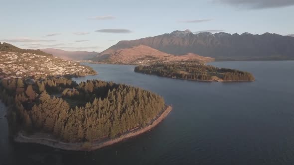 Queenstown during sunset