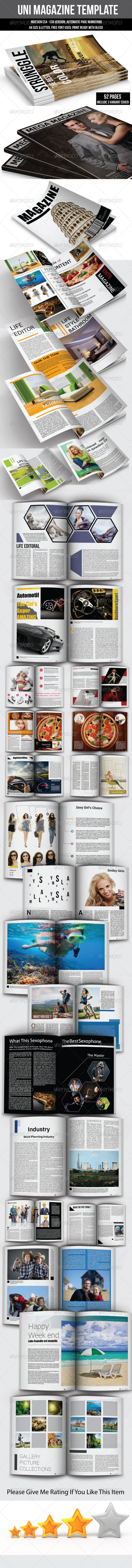 UNI Magazine Template - Magazines Print Templates