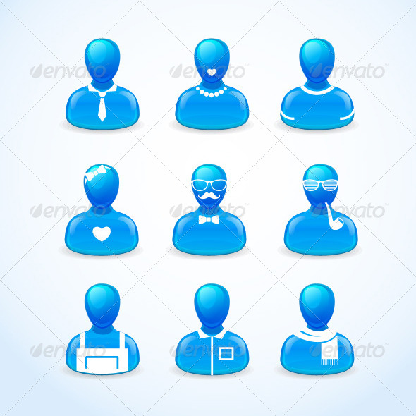 Set of Humans Icons - People Characters