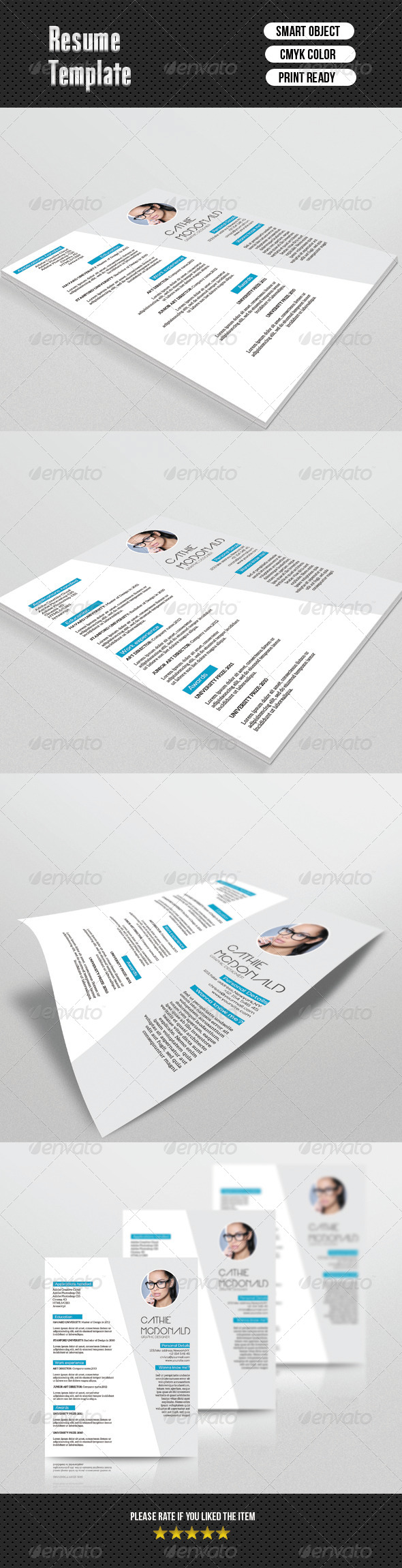 PSD Resume Template - Resumes Stationery