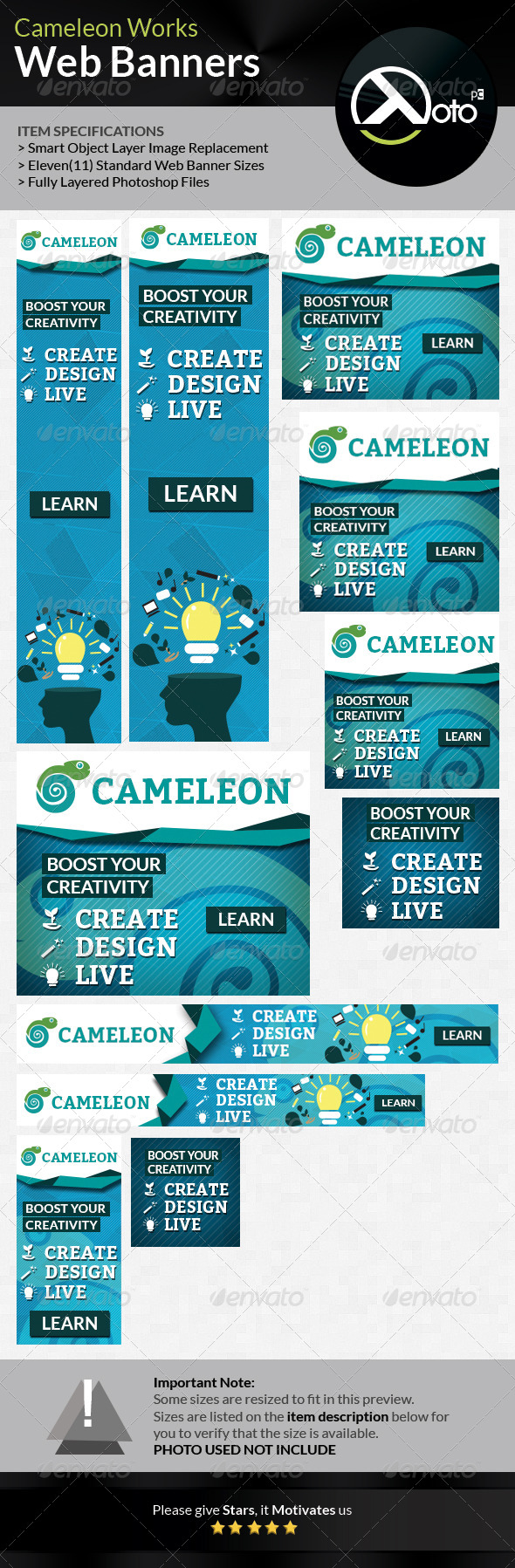 Cameleon Works Web Banners - Banners & Ads Web Elements
