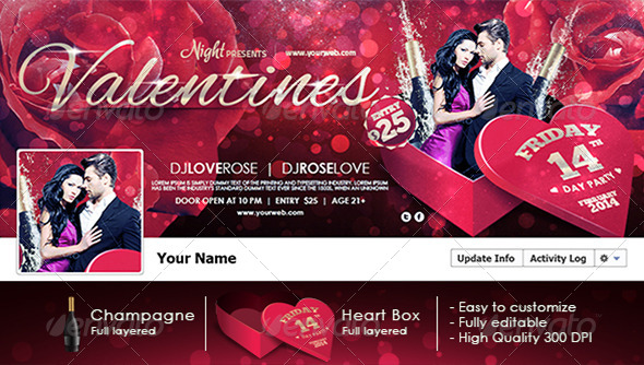 Valentines Party Facebook Timeline Cover - Facebook Timeline Covers Social Media