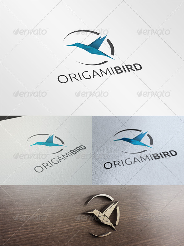 Origami Bird Logo - Animals Logo Templates