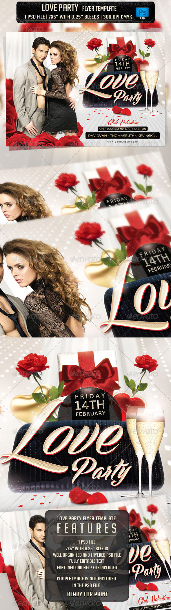 Love Party Flyer Template - Flyers Print Templates