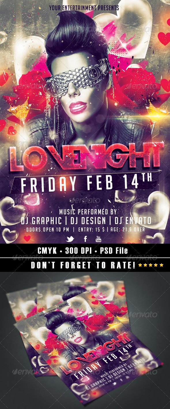 LoveNight Flyer - Clubs & Parties Events