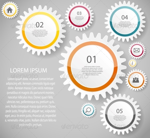Infographic Business Template Vector Illustration - Web Technology