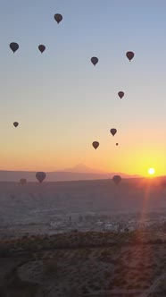 Cappadocia Turkey  Vertical Video of Balloon Launch alt