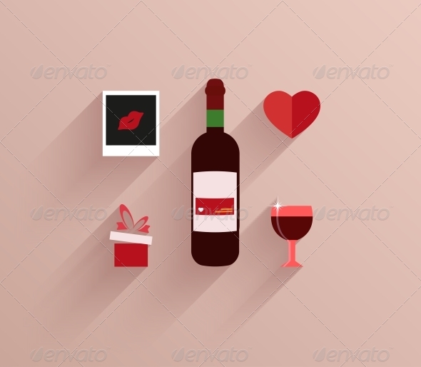 Vector Flat Modern Love Background. Eps10 - Valentines Seasons/Holidays