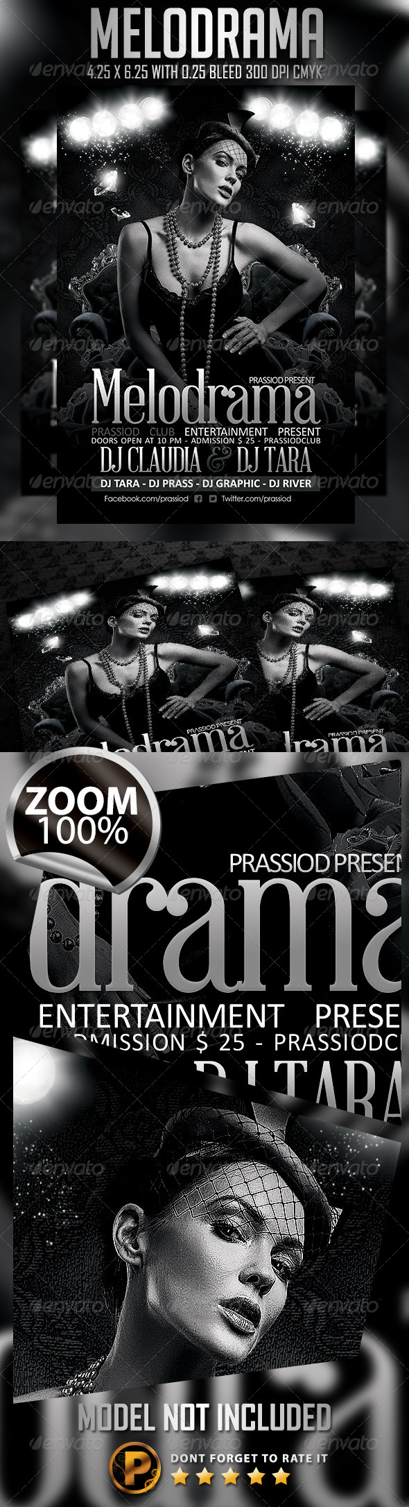 Melodrama Flyer Template - Clubs & Parties Events