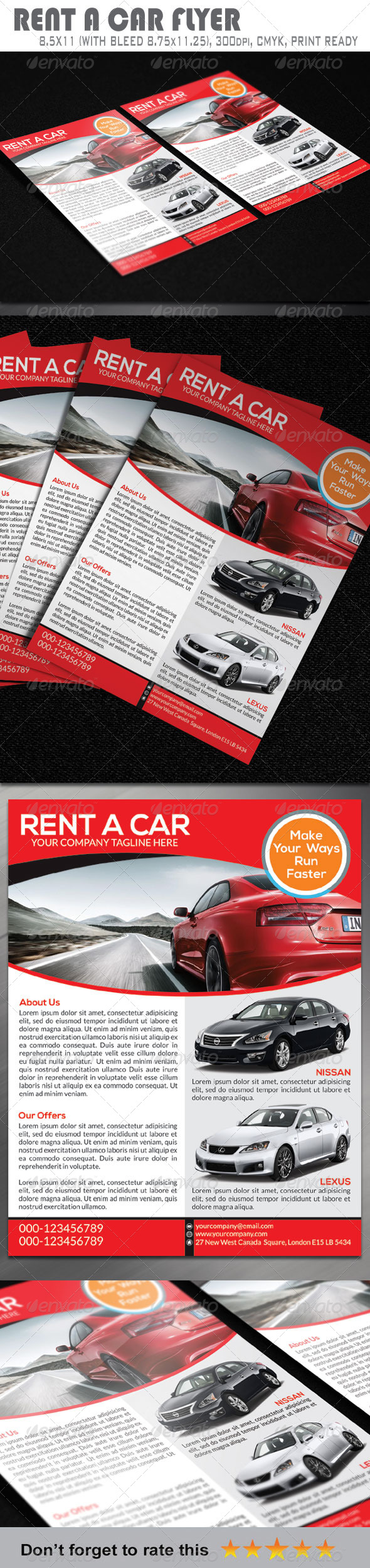 Rent A Car Flyer - Corporate Flyers