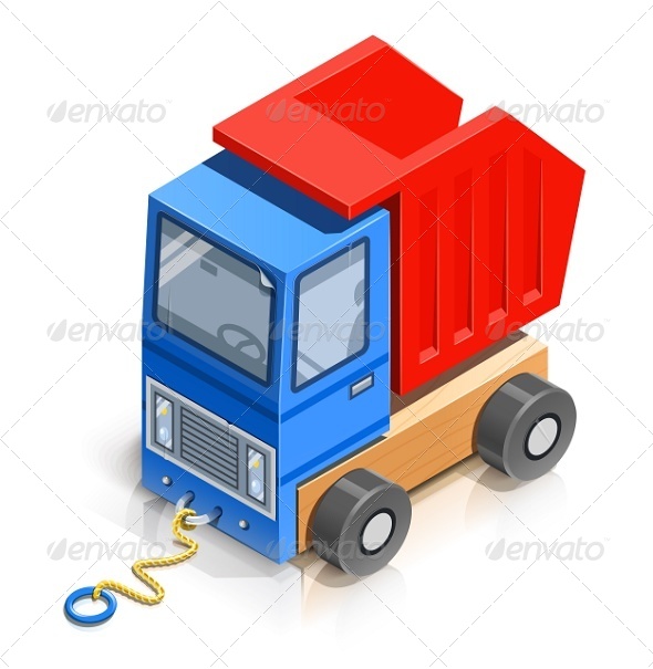 Truck. Wooden Toy - Man-made Objects Objects