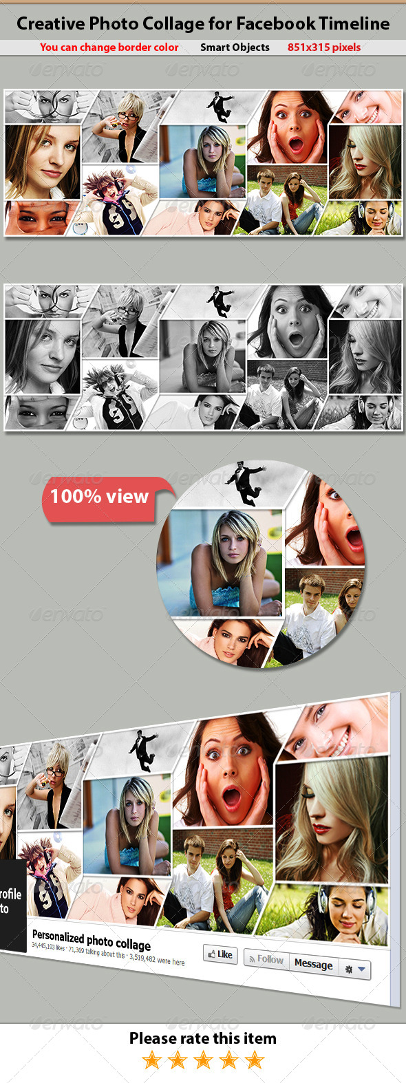 Creative Photo Collage for Facebook Timeline - Facebook Timeline Covers Social Media